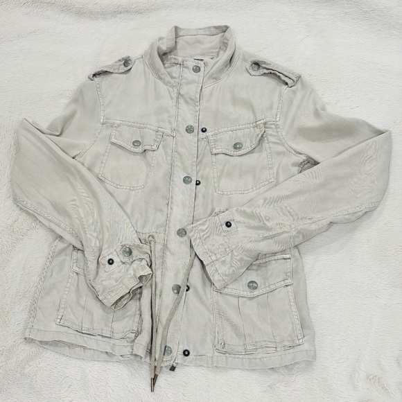 Talula Grey Utility Jacket – XXS | Lightweight Casual Zip-Up with Cargo Pockets - Picture 2 of 6